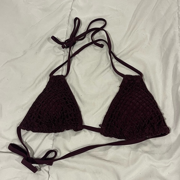 Xhilaration Other - Xhilaration Plum Crochet Swim Top